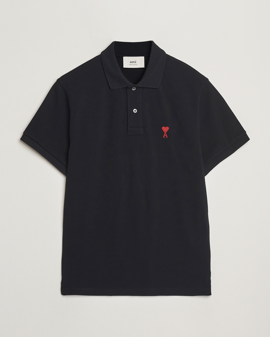 Herren | Poloshirts | AMI | Heart Logo Polo Black