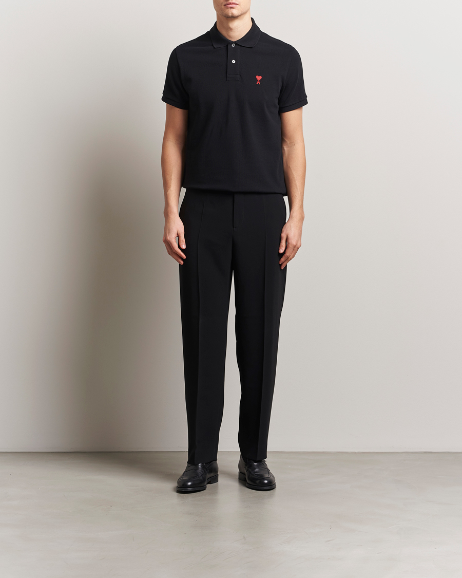 Herren | Poloshirts | AMI | Heart Logo Polo Black