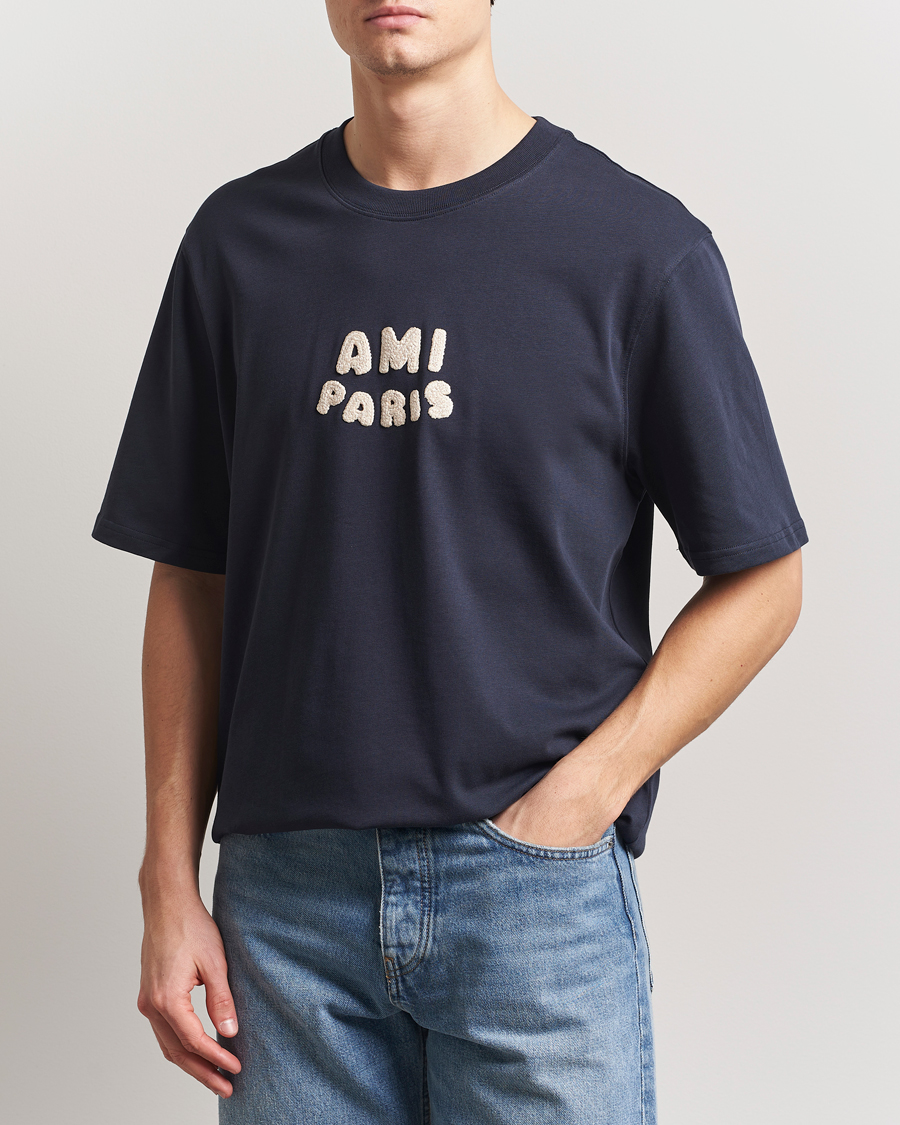 AMI Paris Logo T-Shirt Navy Blue bei Care of Carl