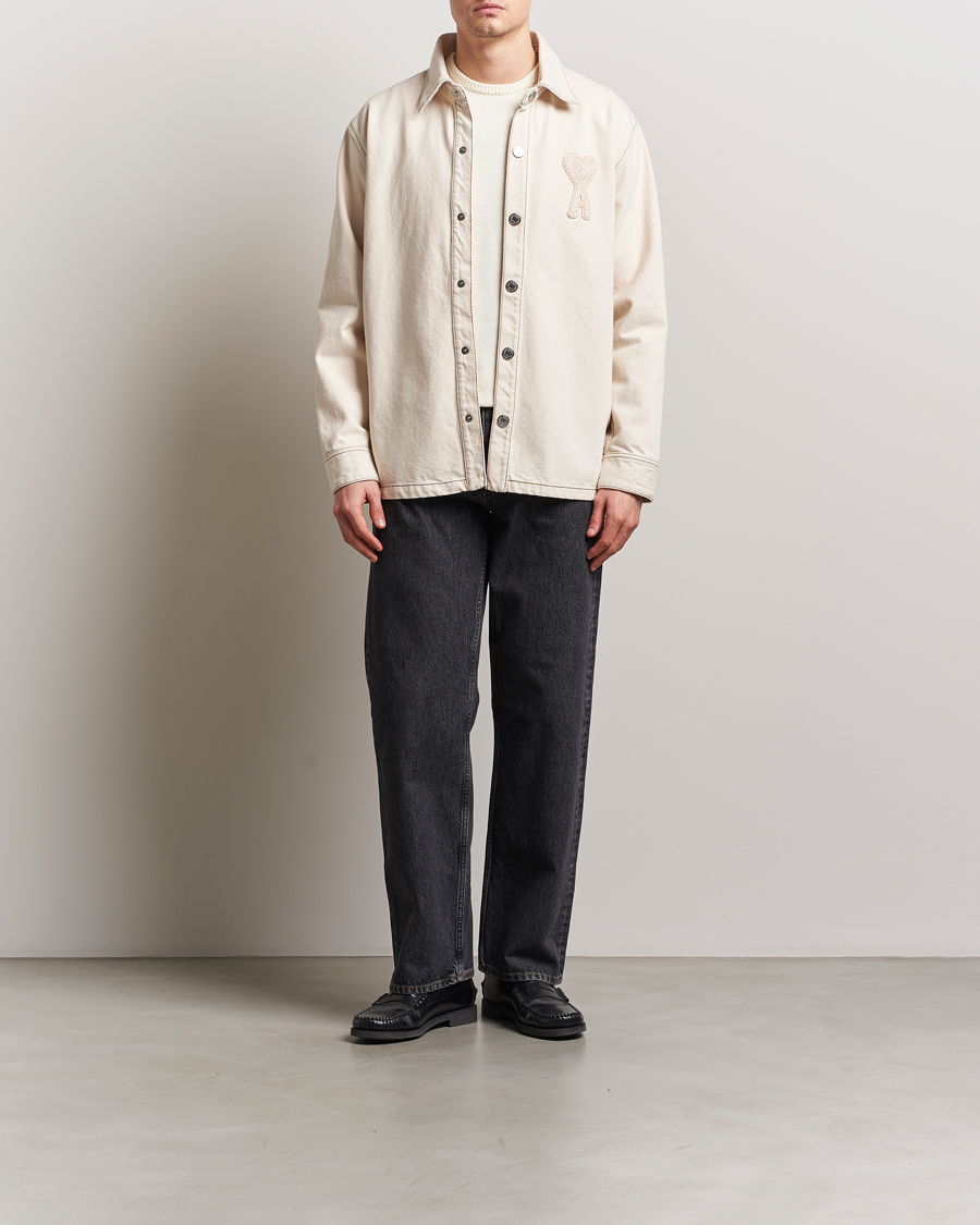 Herren | Jacken | AMI | Patch Embroidered Overshirt White Cream