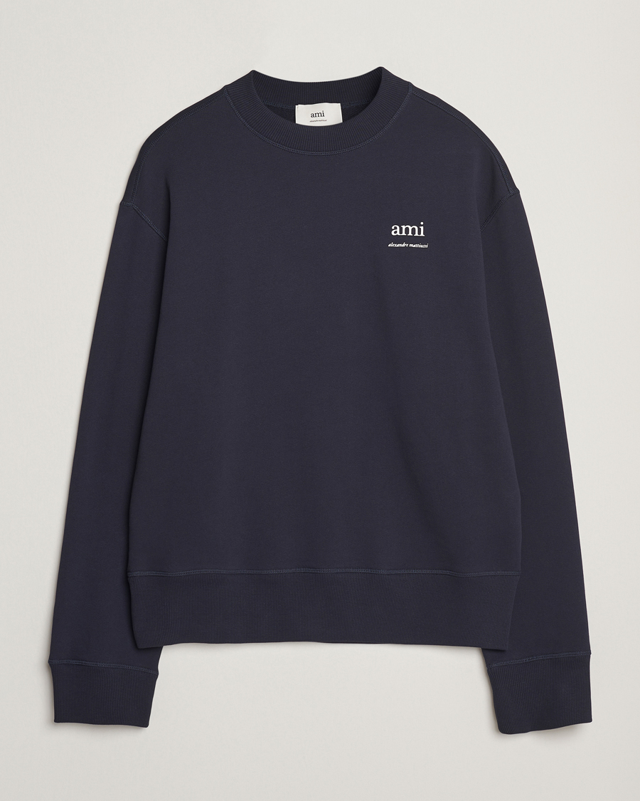 Herren | Pullover | AMI | Logo Sweatshirt Navy Blue