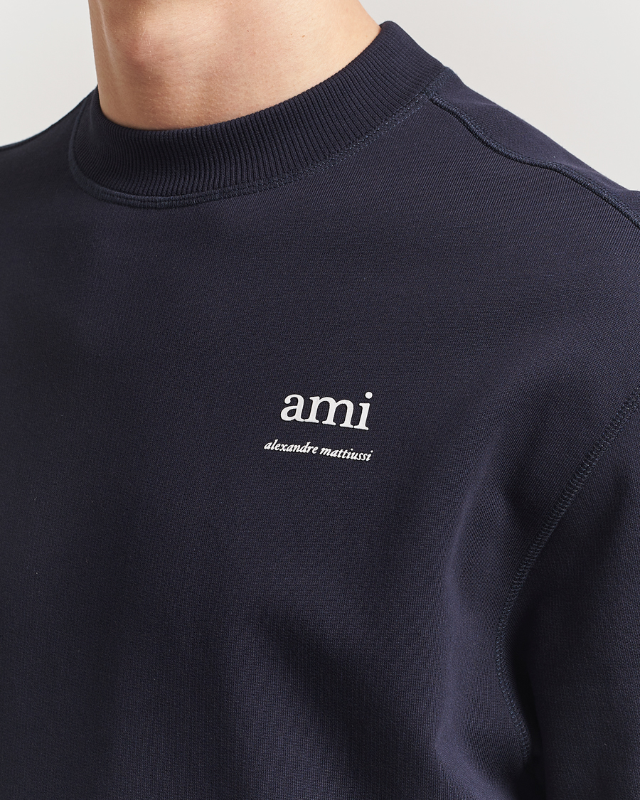 Herren | Pullover | AMI | Logo Sweatshirt Navy Blue