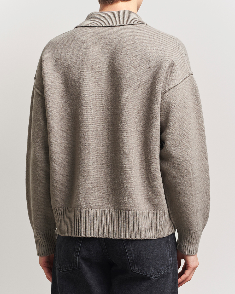 Herren | Pullover | AMI | Big Heart Wool Polo Ash