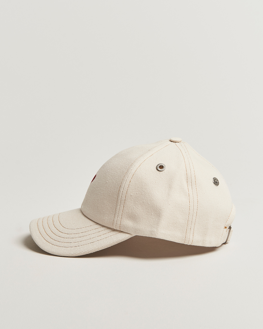 Herren | AMI Heart Logo Cap White Cream | AMI | Heart Logo Cap White Cream