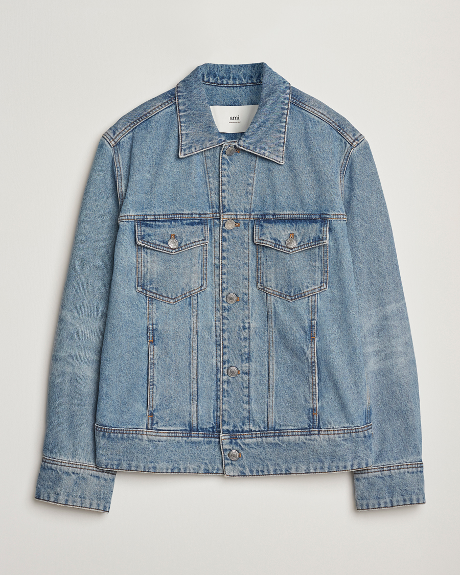 Herren | Jacken | AMI | Paris Trucker Jacket Used Blue