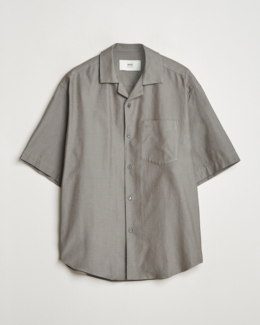 Herren | Hemden | AMI | Short Sleeve Boxy Shirt Smoke Grey
