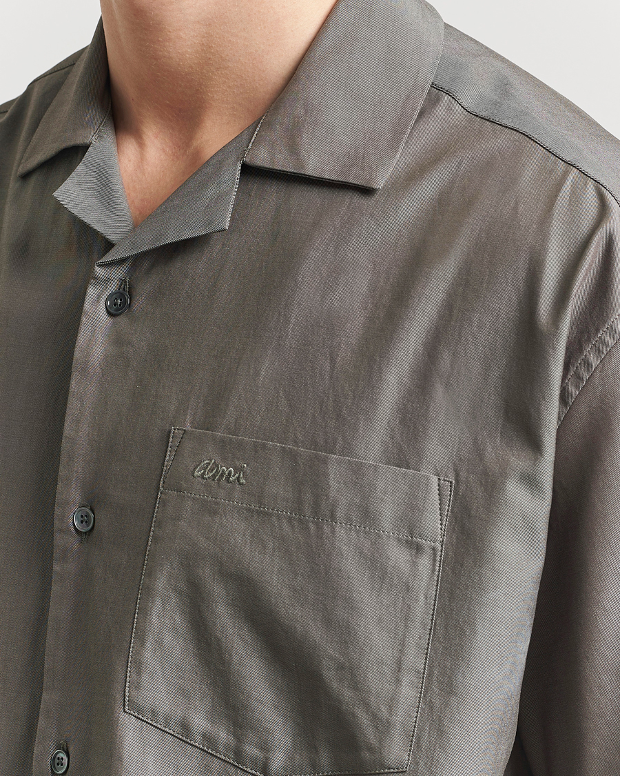 Herren | Hemden | AMI | Short Sleeve Boxy Shirt Smoke Grey