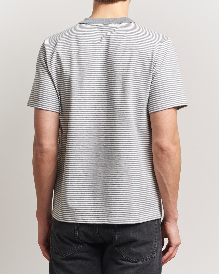 Herren | T-Shirts | Armor-lux | Callac Héritage Stripe T-Shirt Misty Grey/Milk