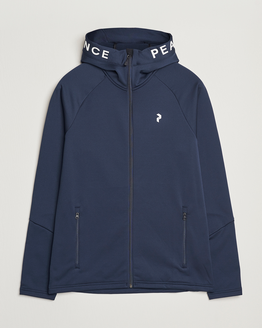 Herren | Pullover | Peak Performance | Rider Hooded Full Zip Blue Shadow