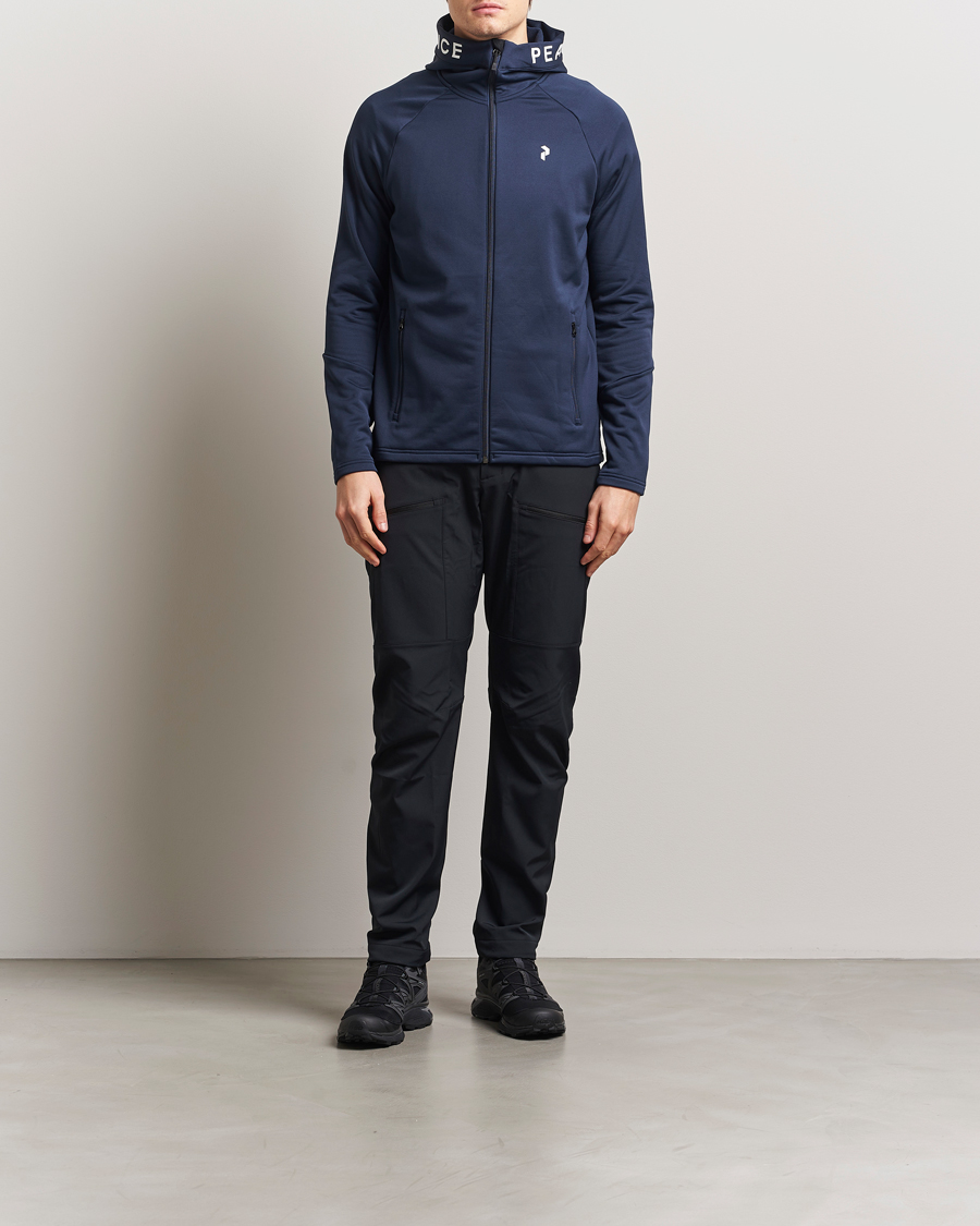 Herren | Pullover | Peak Performance | Rider Hooded Full Zip Blue Shadow