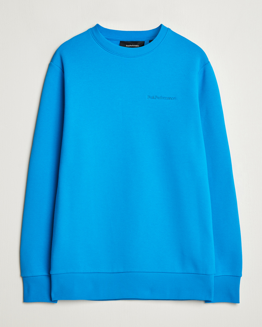 Herren | Pullover | Peak Performance | Original Crew Neck Sweatshirt Brilliant Blue