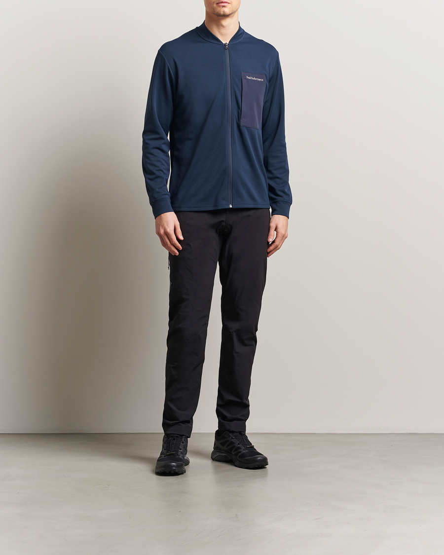 Herren | Pullover | Peak Performance | Mid Layer Full Zip Jacket Blue Shadow