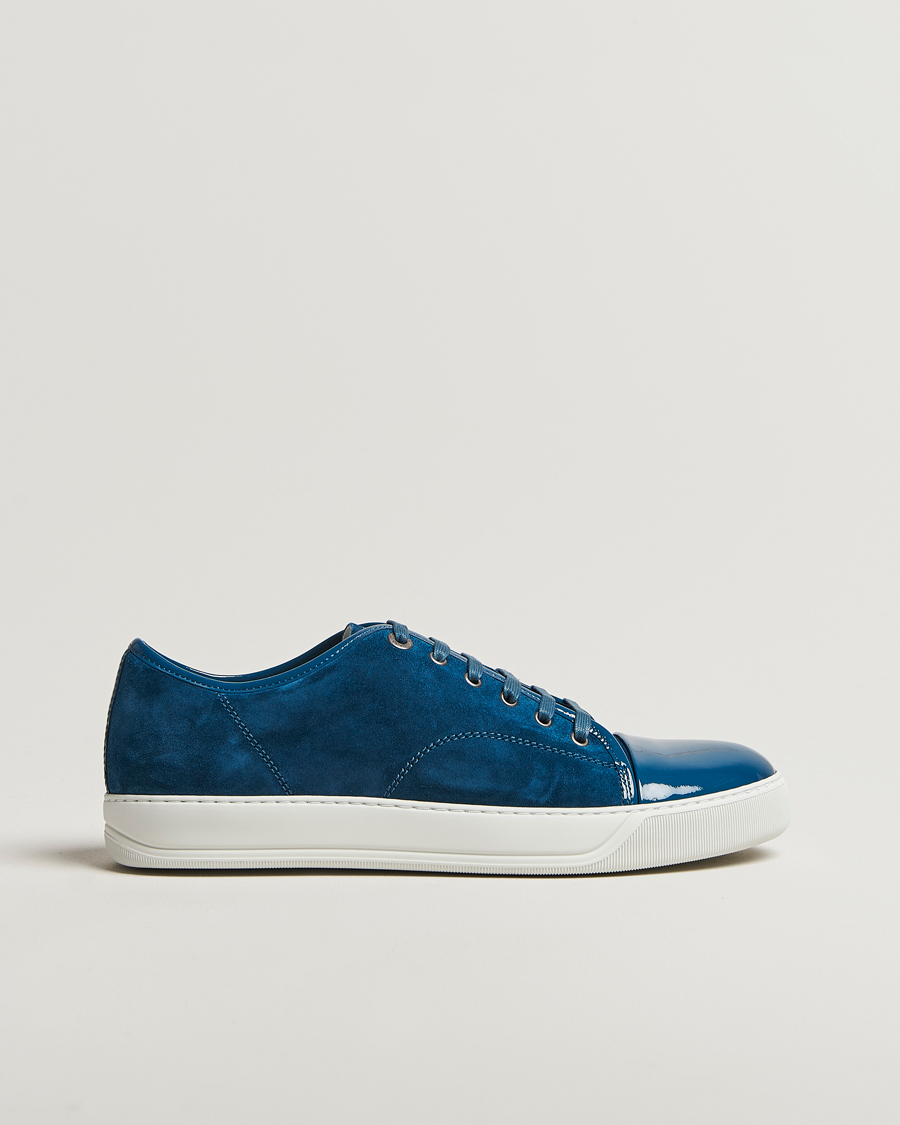 Herren | Lanvin Patent Cap Toe Sneaker Petrol Blue | Lanvin | Patent Cap Toe Sneaker Petrol Blue