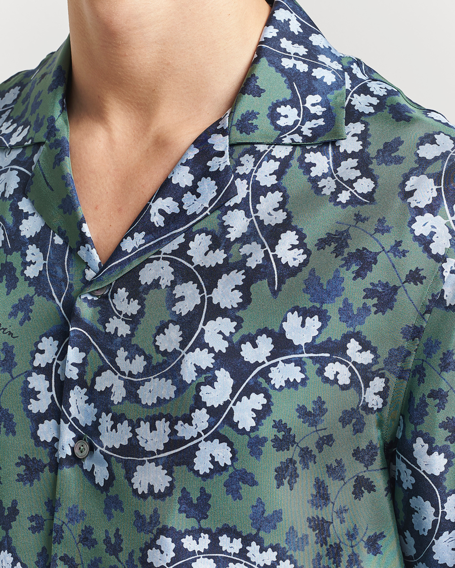 Herren | Hemden | Lanvin | Rateau Print Bowling Shirt Sage Green