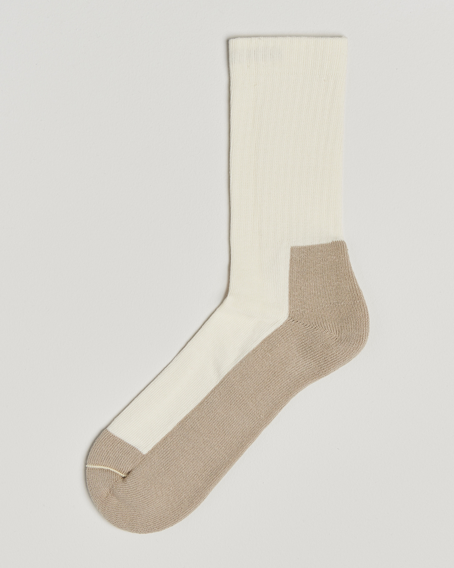 Herren | Unterwäsche | Sweyd | Two Tone Cotton Socks Off White/Sand