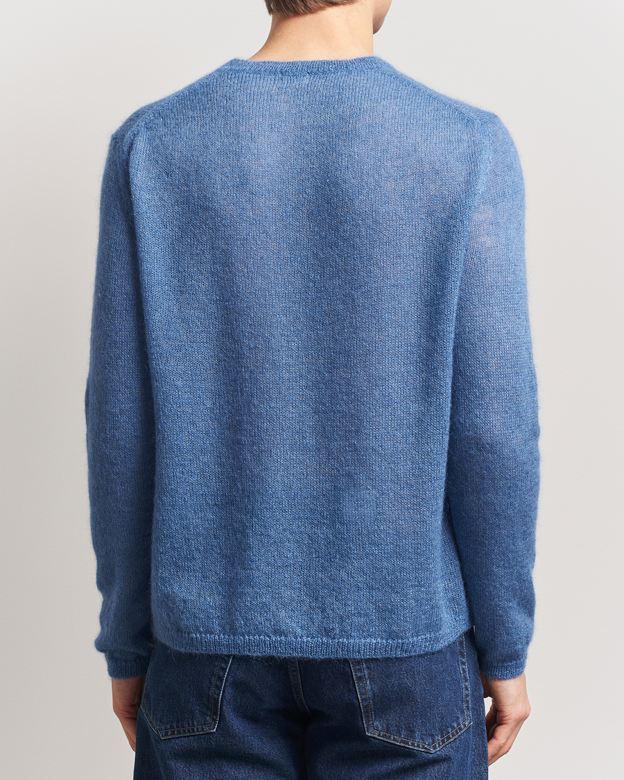 Herren | Pullover | Massimo Alba | Baby Mohair Crew Neck Pullover Sky Blue