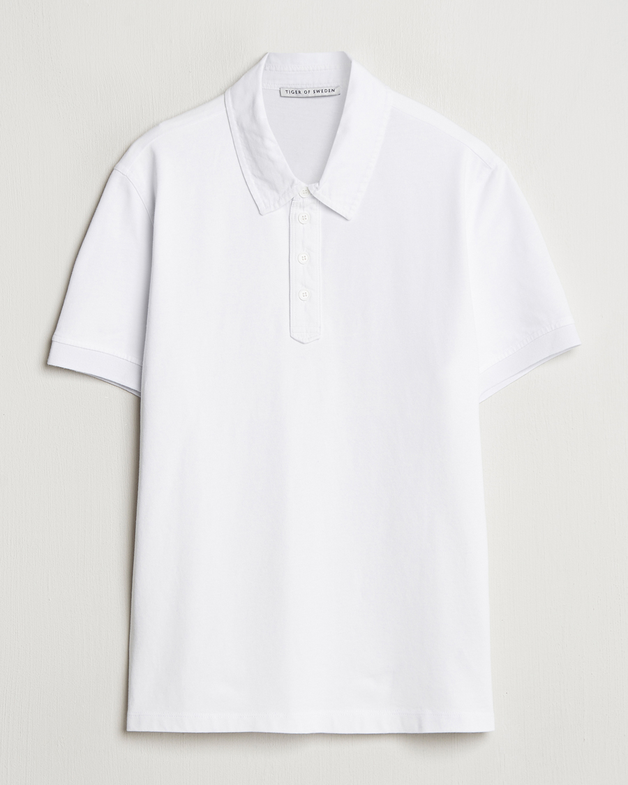 Herren | Poloshirts | Tiger of Sweden | Ronen Cotton Polo Pure White