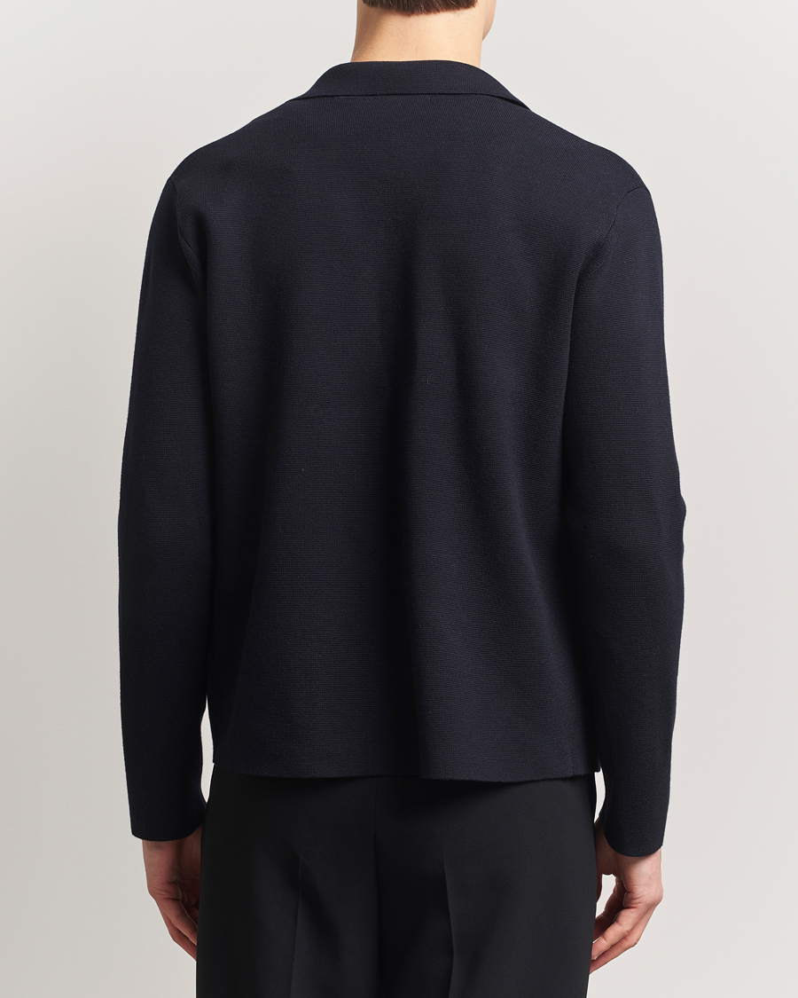 Herren | Pullover | Tiger of Sweden | Celyn Cotton/Wool Full Zip Light Ink