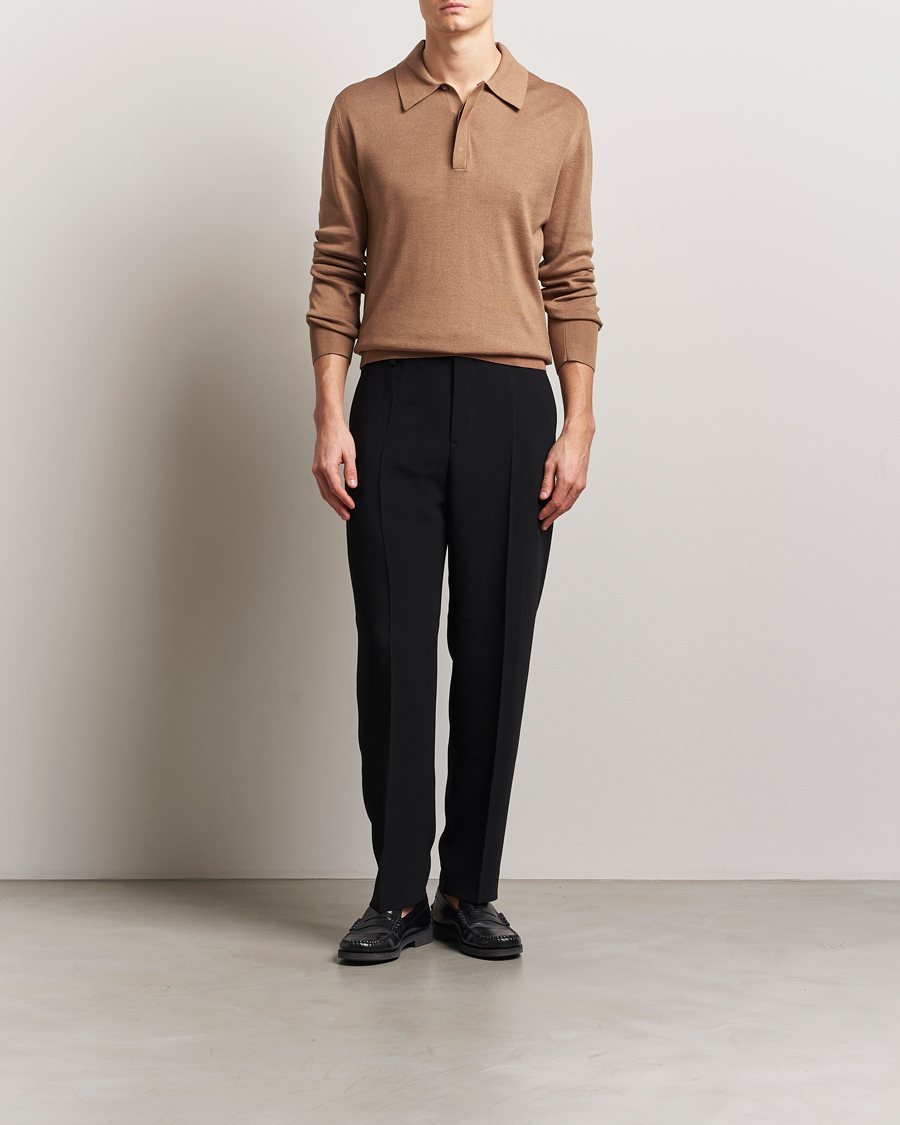 Herren | Pullover | Tiger of Sweden | Appleton Knitted Polo Tawny Brown