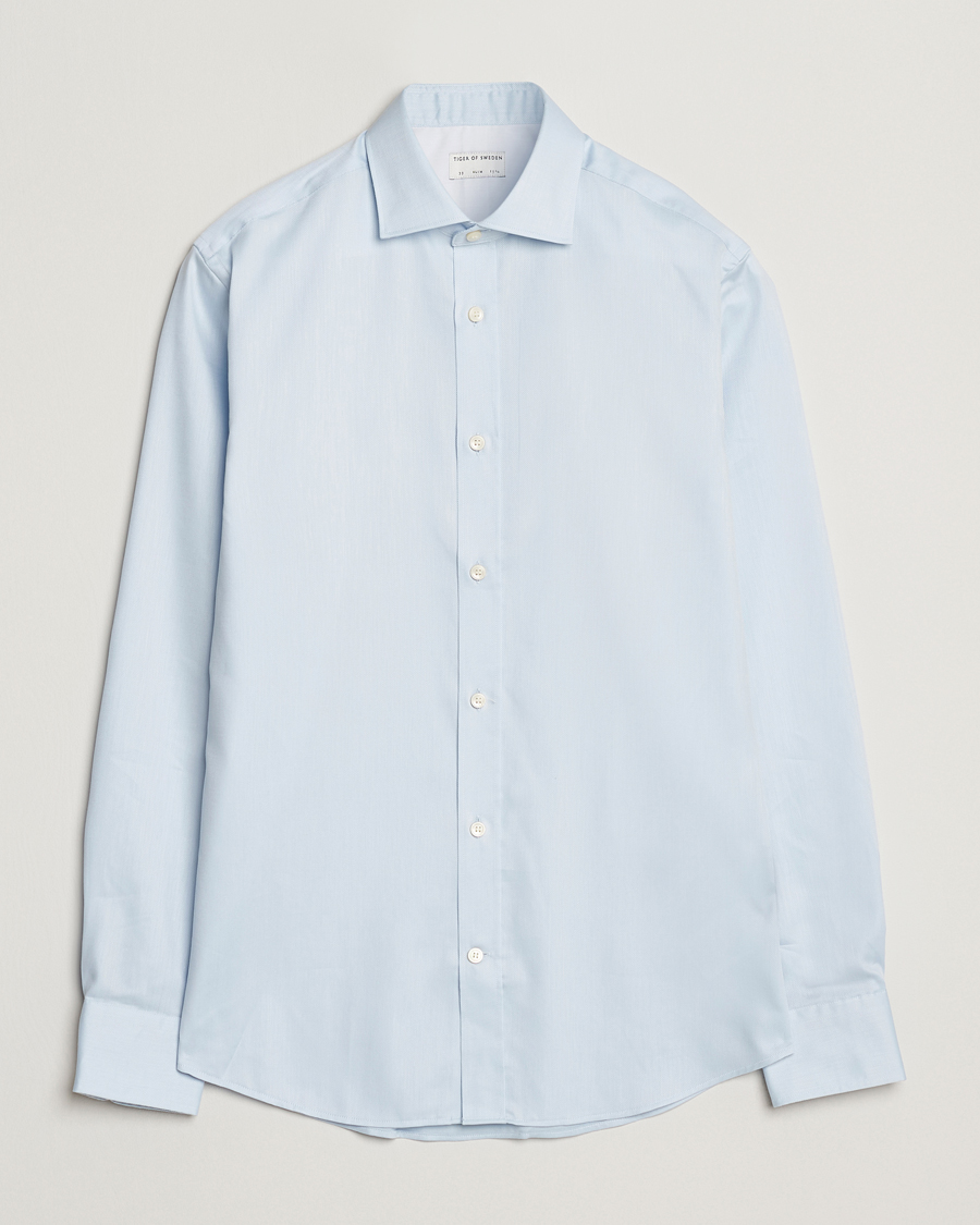 Herren | Hemden | Tiger of Sweden | Adley Cotton Shirt Light Blue