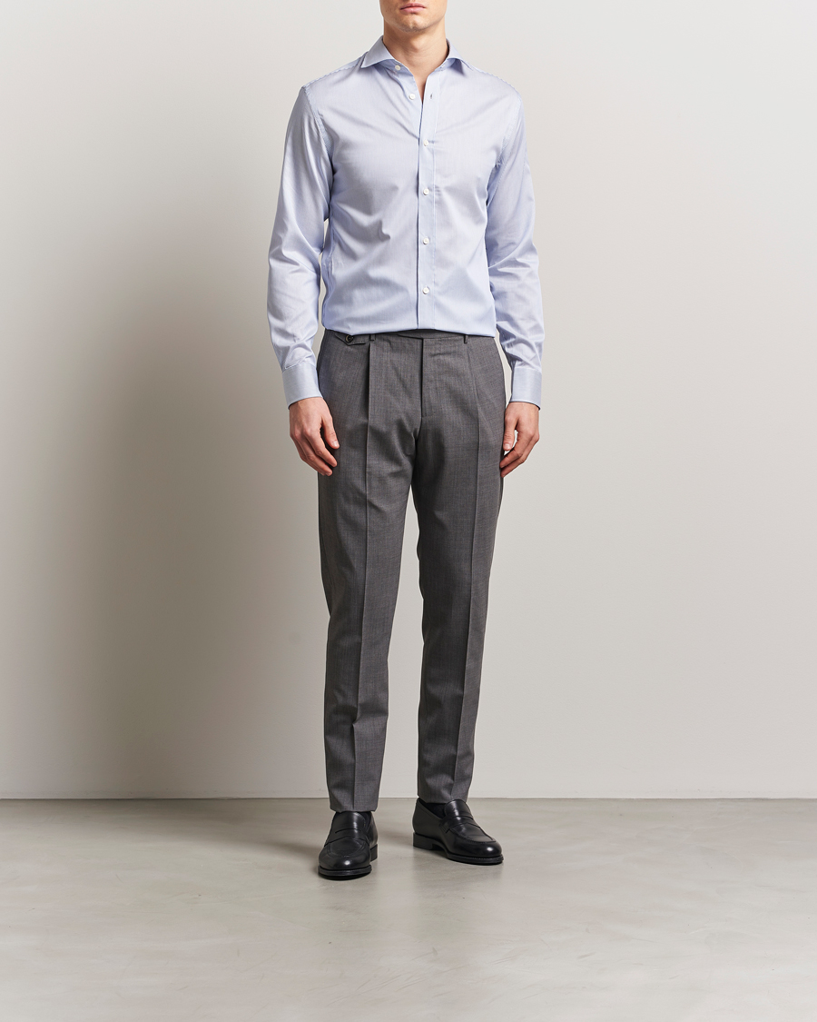 Herren | Hemden | Tiger of Sweden | Adley Cotton Striped Shirt Blue