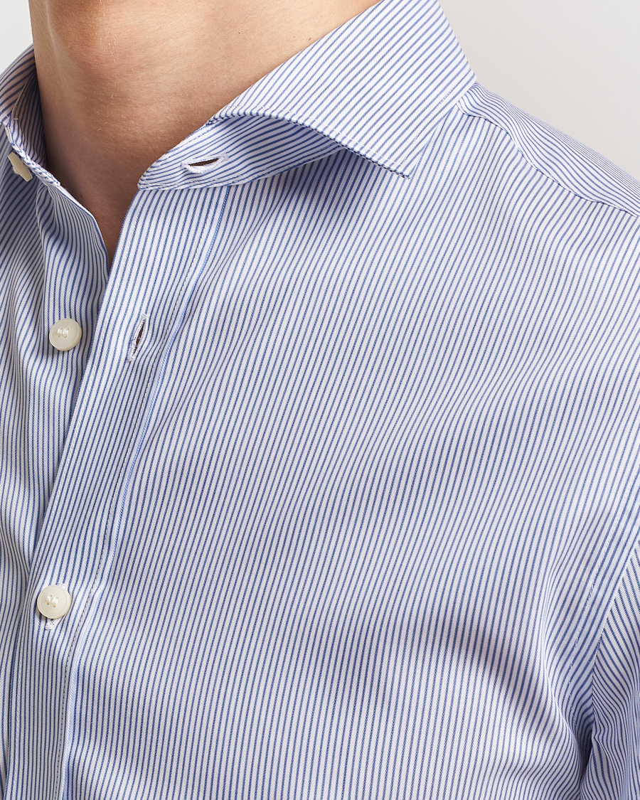 Herren | Hemden | Tiger of Sweden | Adley Cotton Striped Shirt Blue