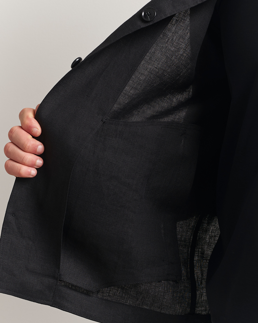 Herren | Hemden | Tiger of Sweden | Barnaby Linen Overshirt Black