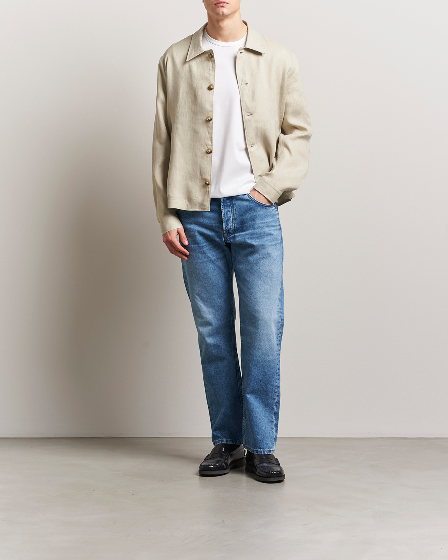 Herren | Hemden | Tiger of Sweden | Barnaby Linen Overshirt Cream Sand