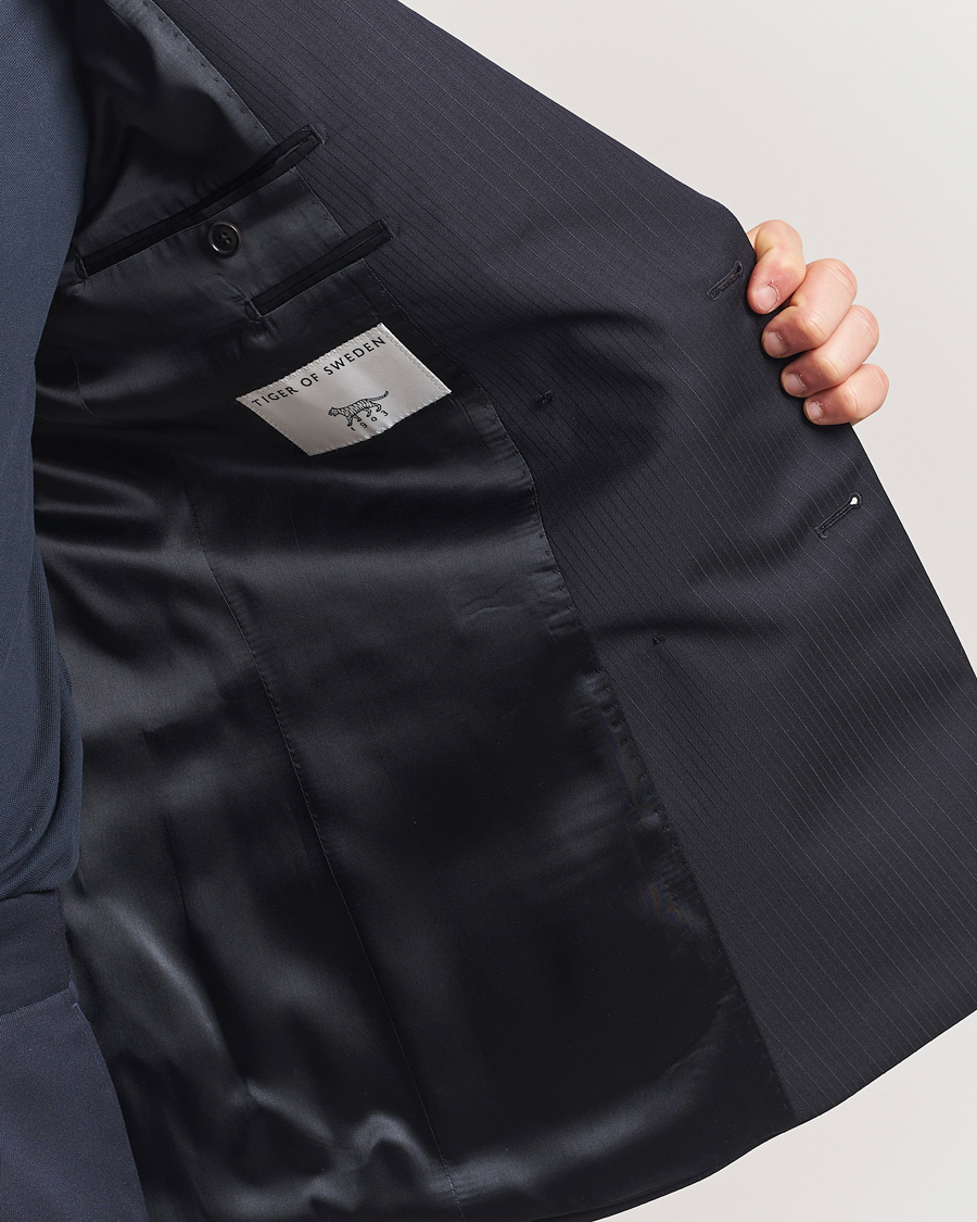 Herren | Sakkos | Tiger of Sweden | Joachim Wool Double Breasted Blazer Dark Ink