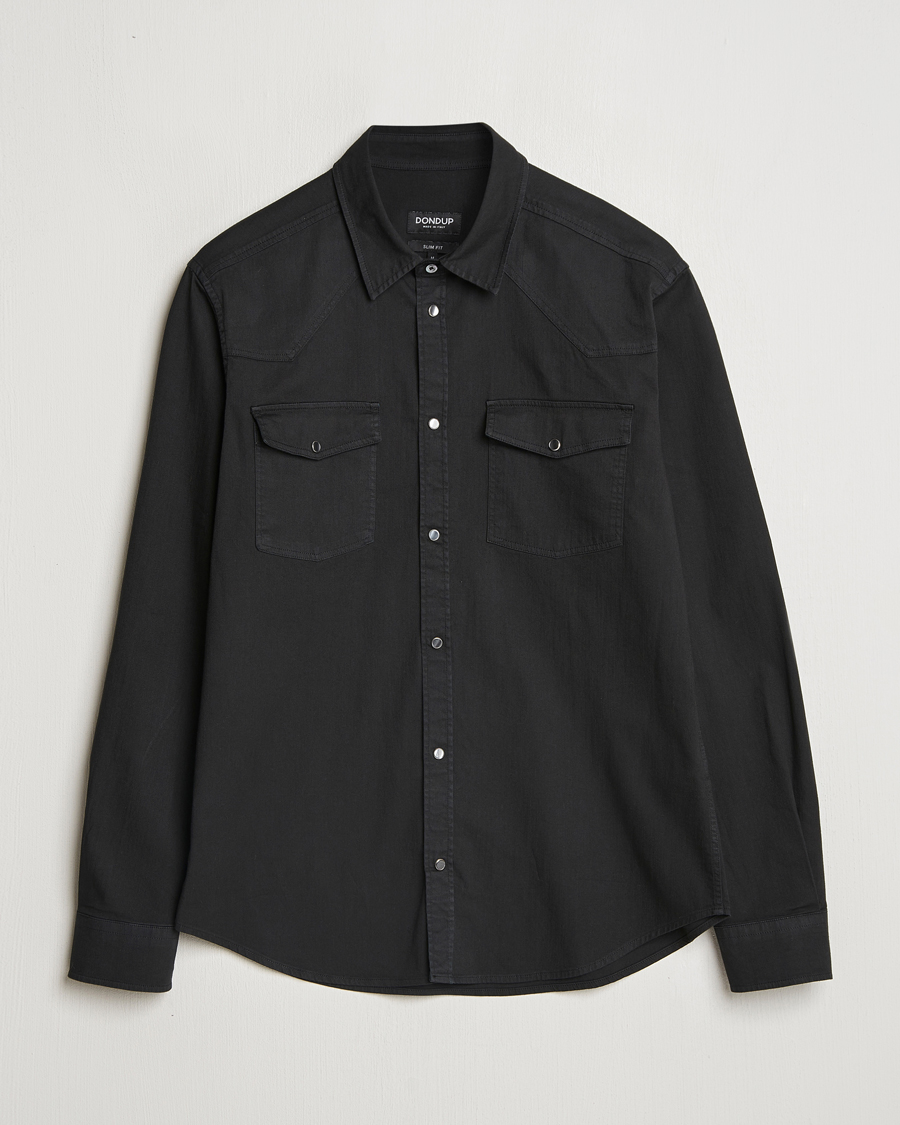 Herren | Hemden | Dondup | Slim Fit Pocket Denim Shirt Black