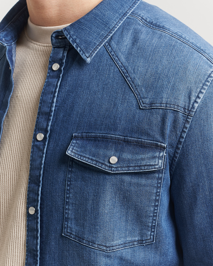 Herren | Hemden | Dondup | Slim Fit Pocket Denim Shirt Medium Blue