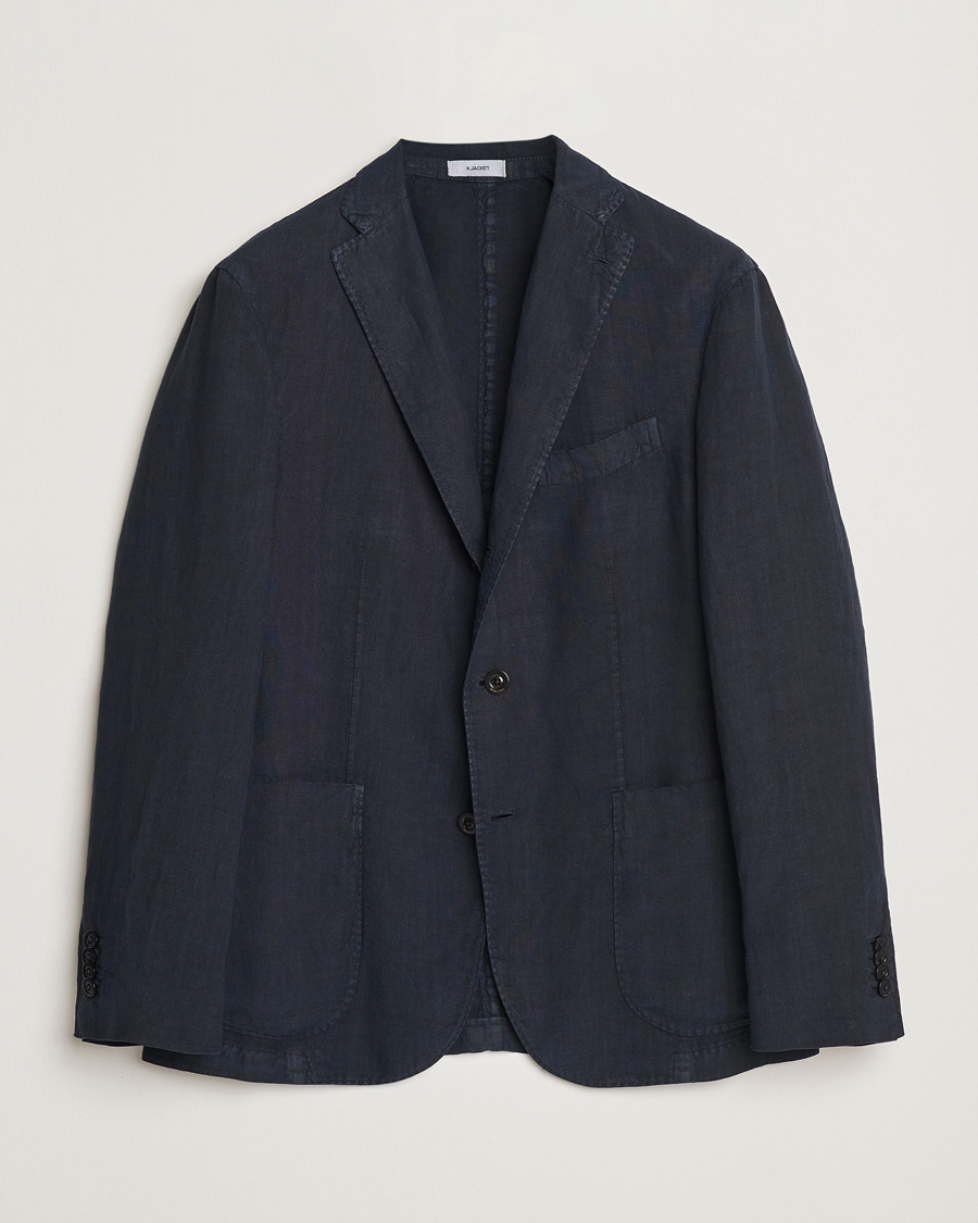 Herren | Sakkos | Boglioli | K Jacket Linen Blazer Navy