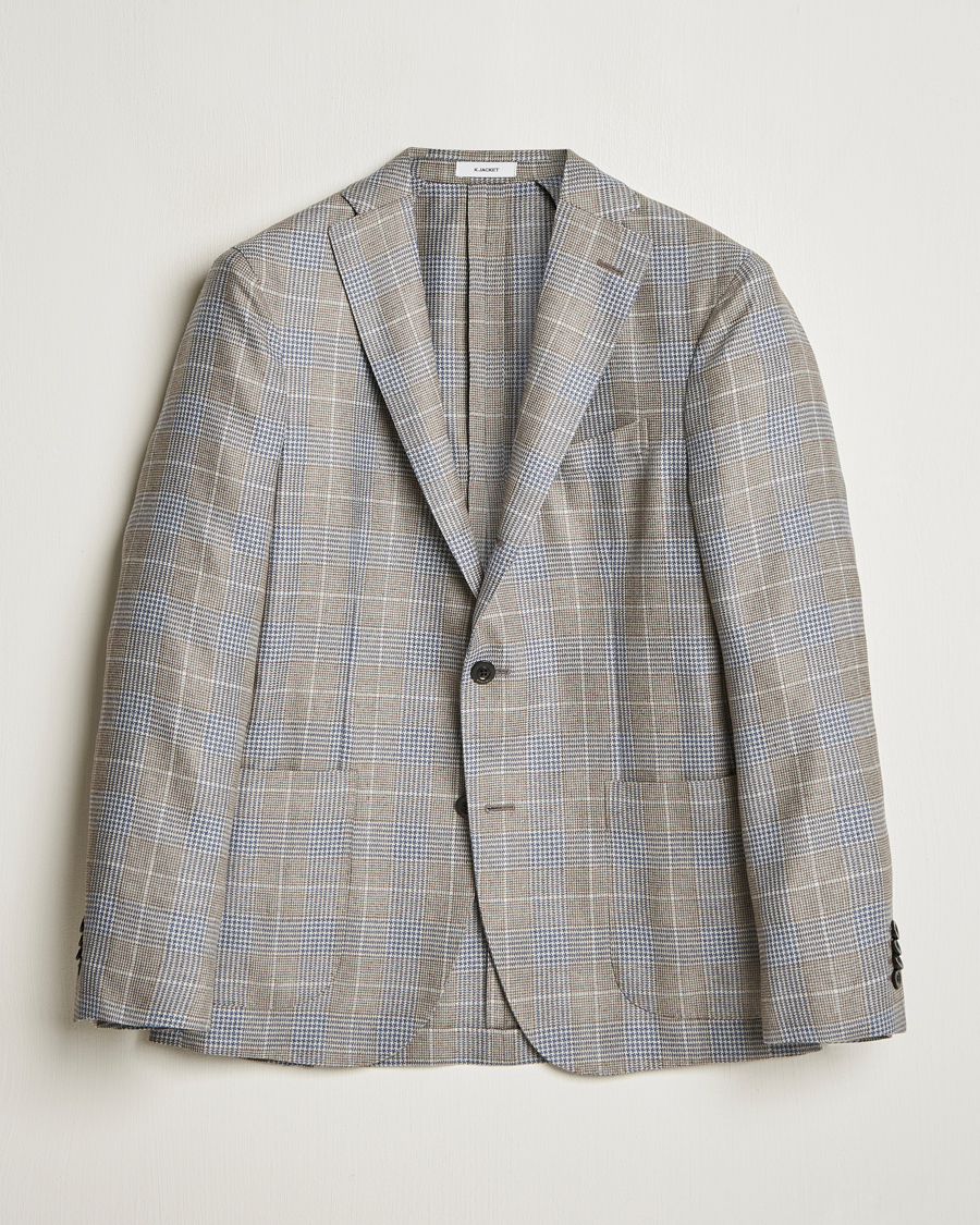Herren | Sakkos | Boglioli | K Jacket Prince Of Wales Blazer Blue/Beige