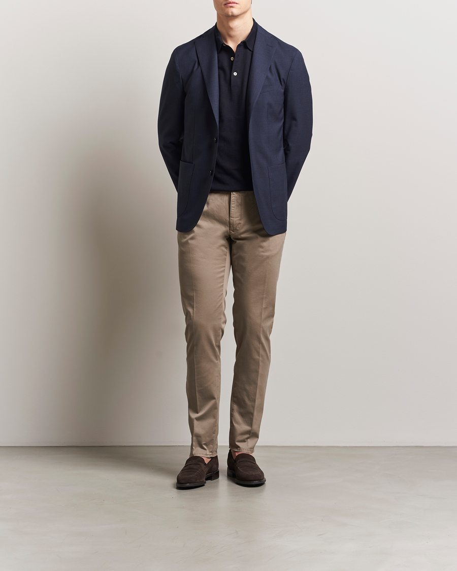 Herren | Sakkos | Boglioli | K Jacket 14 Micron Wool Blazer Navy Check