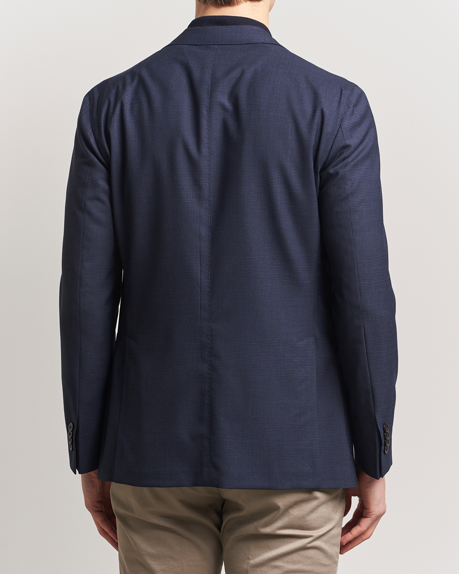 Herren | Sakkos | Boglioli | K Jacket 14 Micron Wool Blazer Navy Check