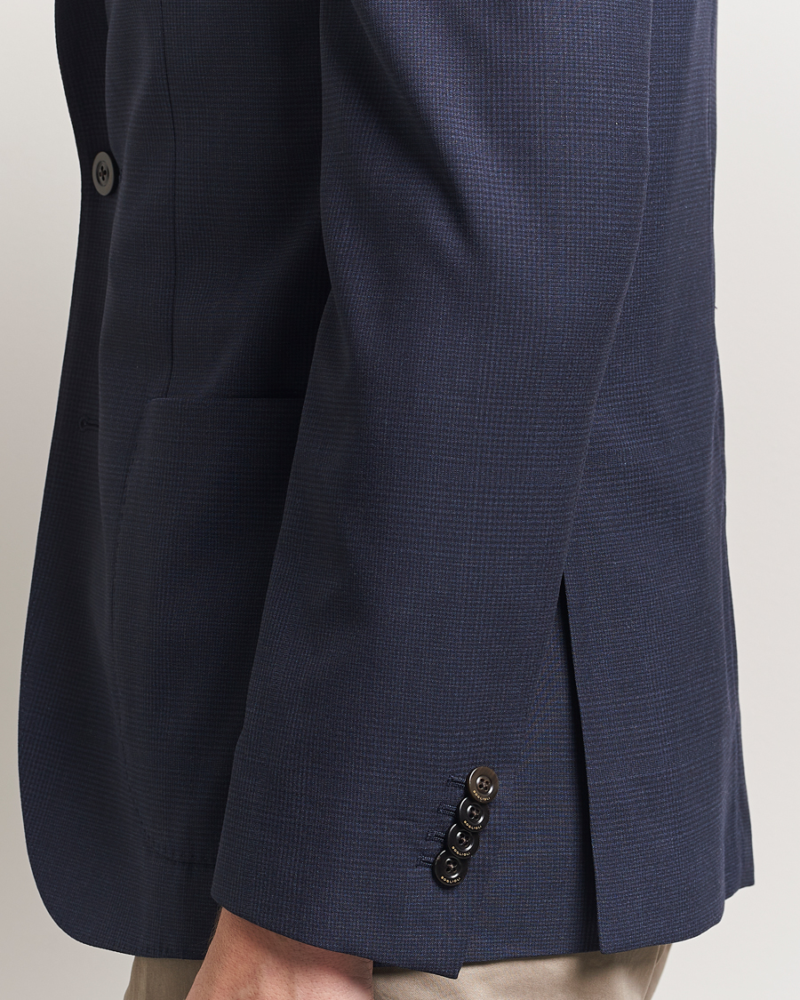 Herren | Sakkos | Boglioli | K Jacket 14 Micron Wool Blazer Navy Check