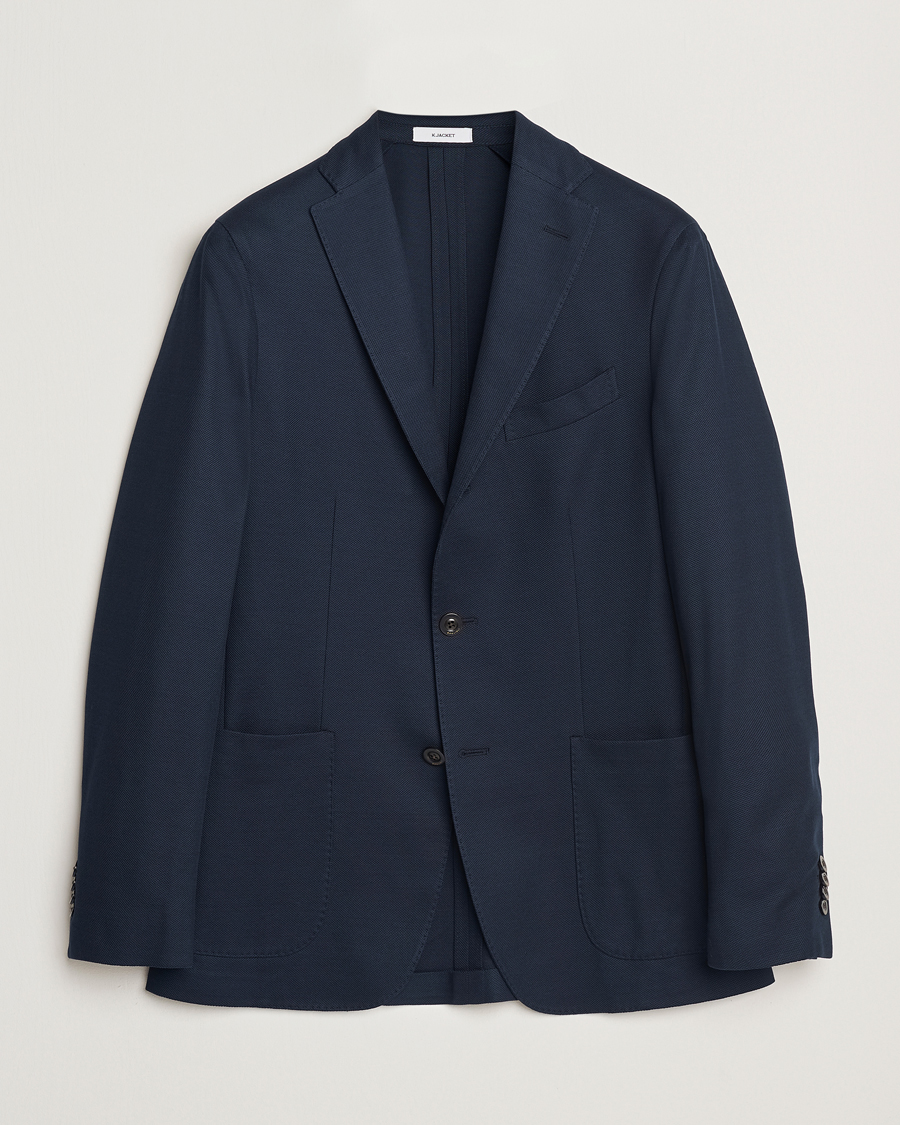 Herren | Sakkos | Boglioli | K Jacket Hopsack Jersey Blazer Navy