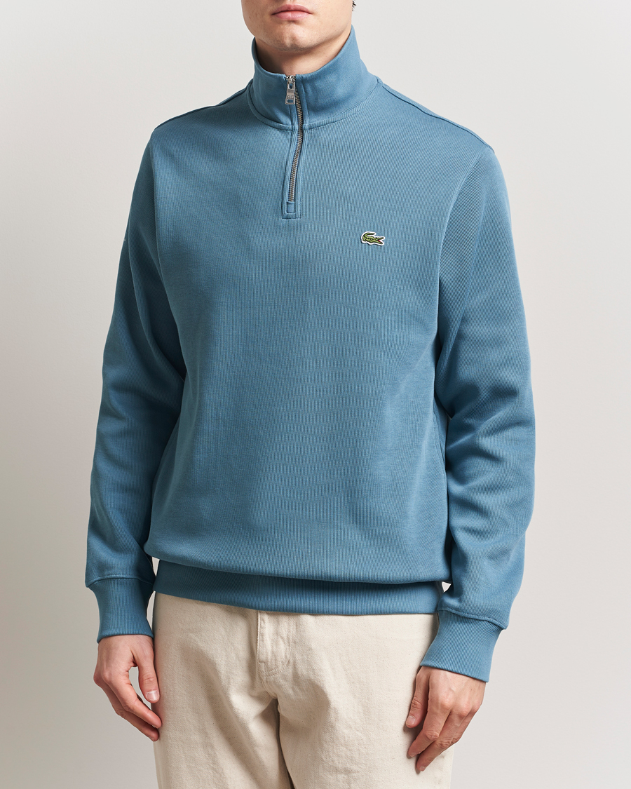 Herren | Pullover | Lacoste | Rib Interlock Half Zip Limestone