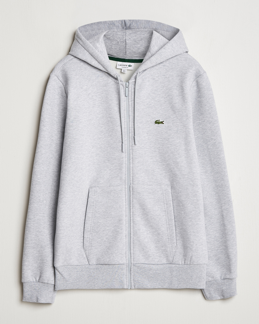 Herren | Pullover | Lacoste | Full Zip Hoodie Silver Chine