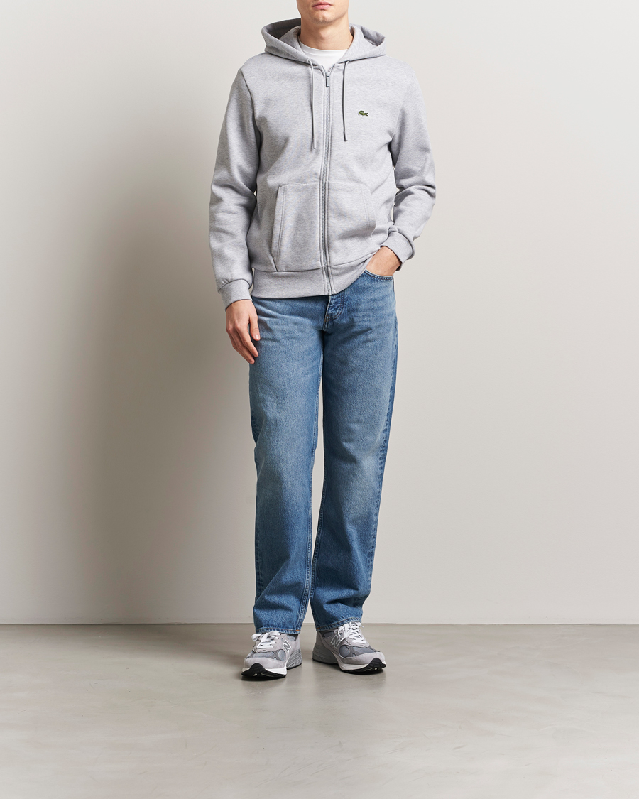 Herren | Pullover | Lacoste | Full Zip Hoodie Silver Chine