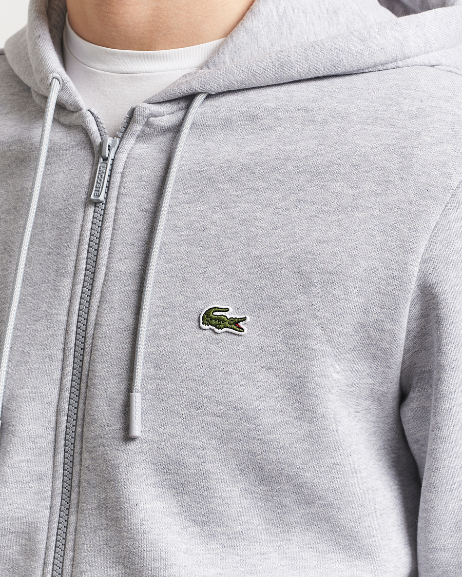 Herren | Pullover | Lacoste | Full Zip Hoodie Silver Chine