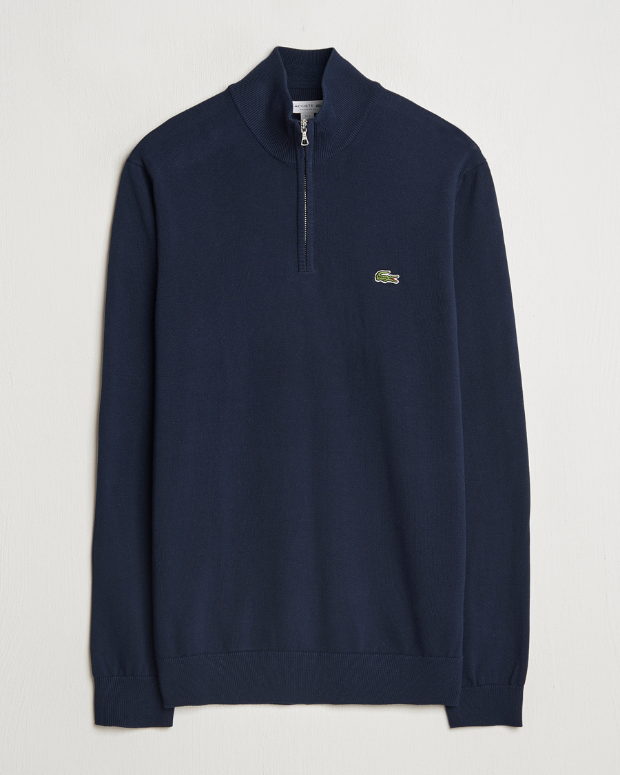 Herren | Pullover | Lacoste | Cotton Knitted Half Zip Navy