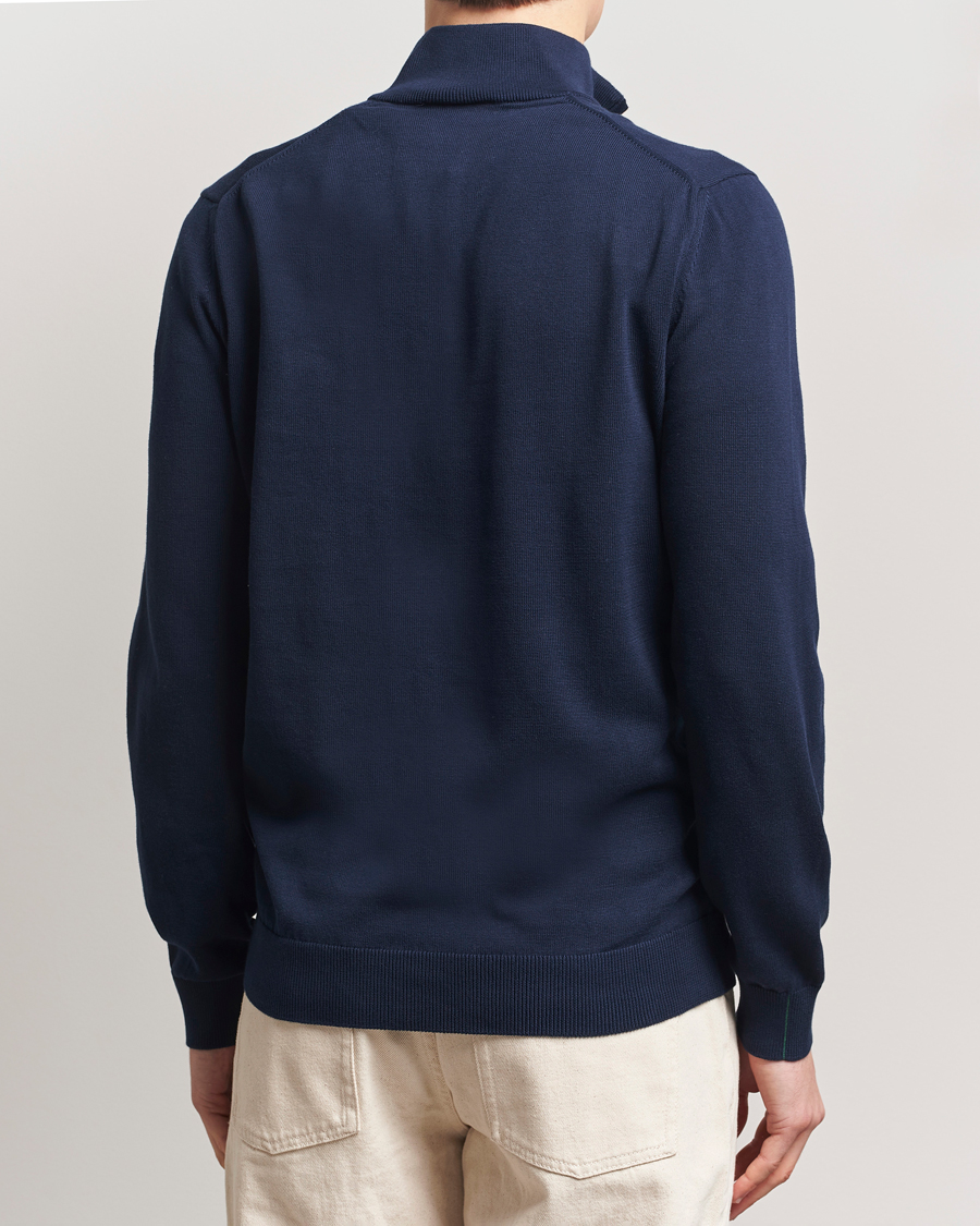 Herren | Pullover | Lacoste | Cotton Knitted Half Zip Navy