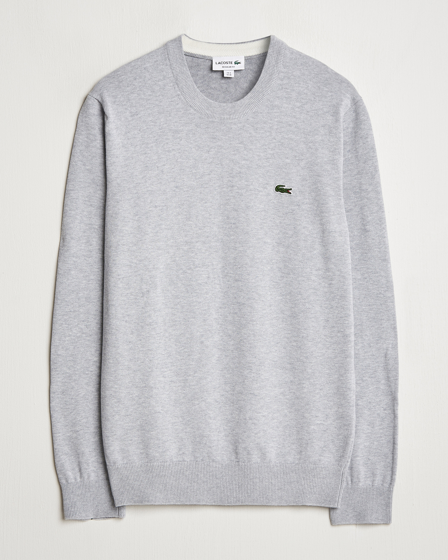 Herren | Pullover | Lacoste | Cotton Knitted Sweater Silver Chine