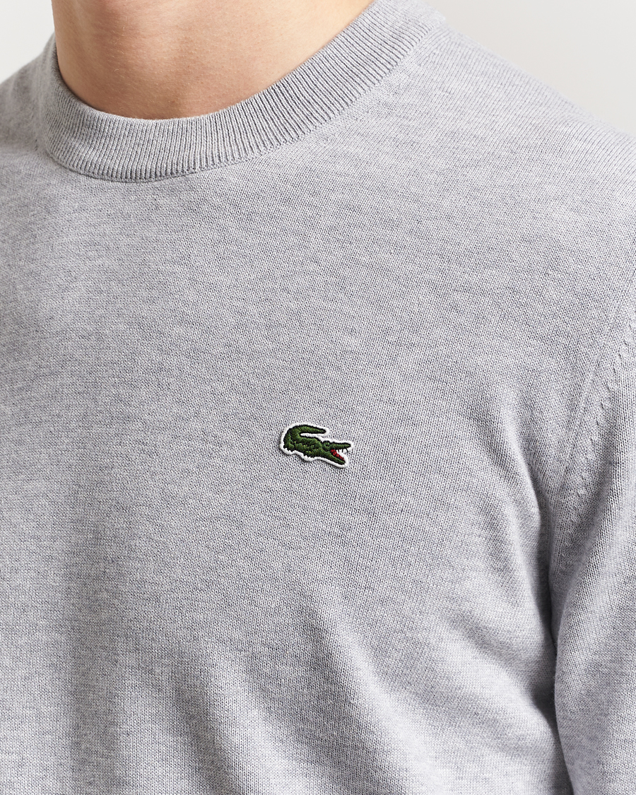 Herren | Pullover | Lacoste | Cotton Knitted Sweater Silver Chine
