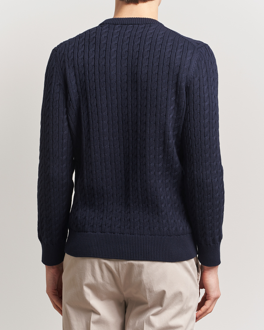 Herren | Pullover | Lacoste | Cotton Cable Sweater Navy Blue