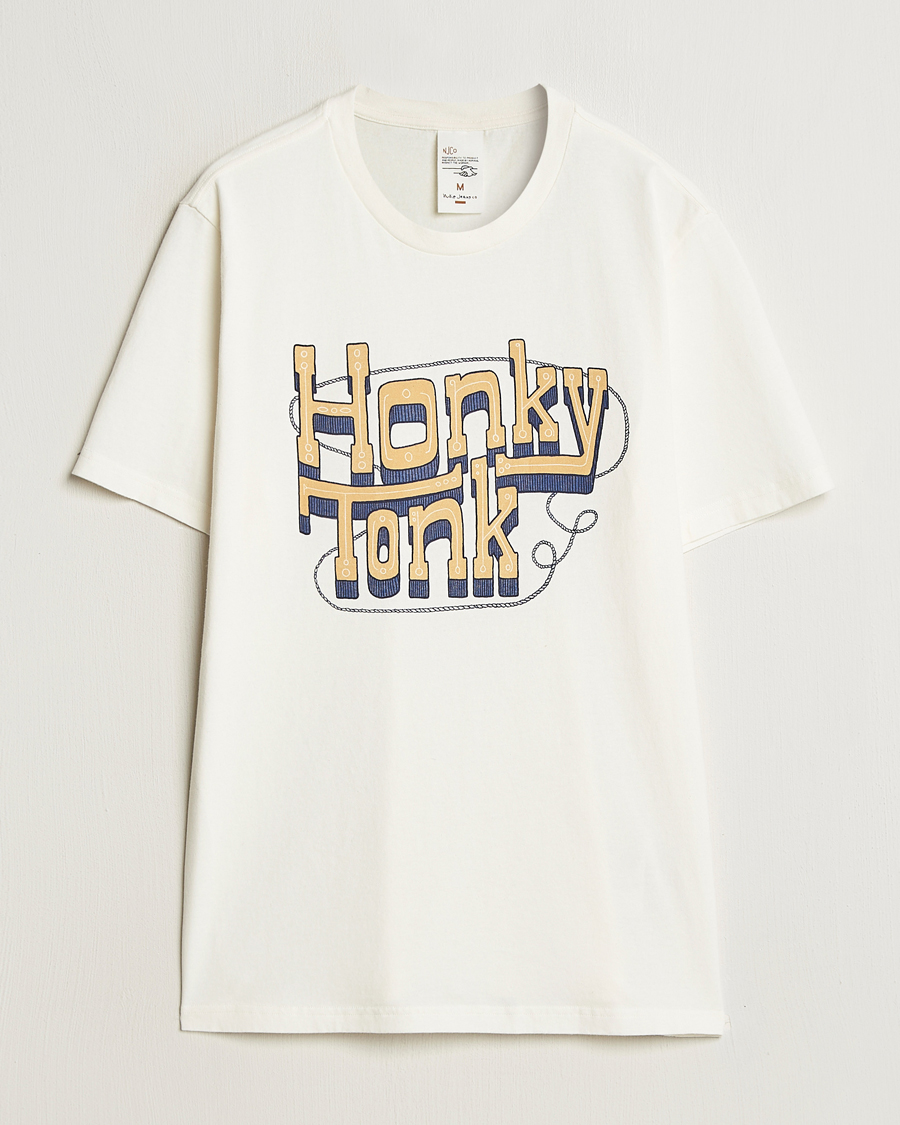 Herren | T-Shirts | Nudie Jeans | Roy Printed T-Shirt Ecru