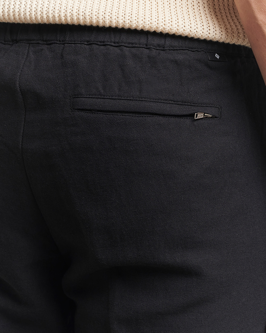 Herren | Hosen | Samsøe Samsøe | Smithy Linen/Cotton Drawstring Trousers Black