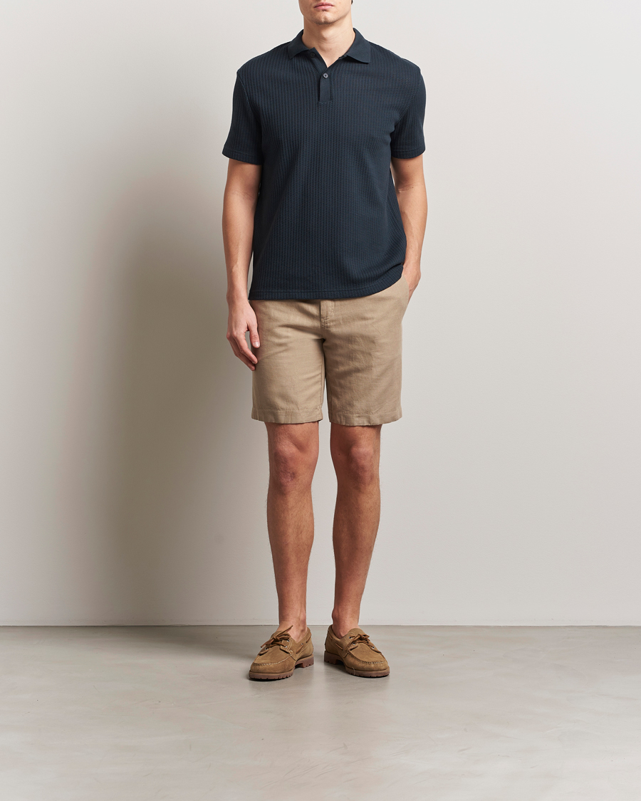 Herren | Shorts | Samsøe Samsøe | Smith Cotton/Linen Drawstring Shorts Greige