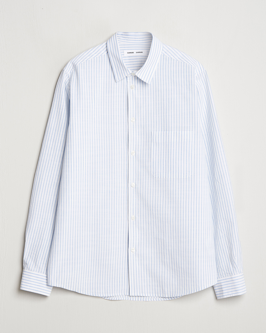 Herren | Hemden | Samsøe Samsøe | Ryan Cotton Striped Shirt Blue/White